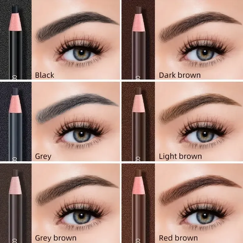 Lápiz de cejas resistente al agua de larga duración con diseño fácil de desgarro, aspecto natural y resistente al sudor: adecuado para todo tipo de piel