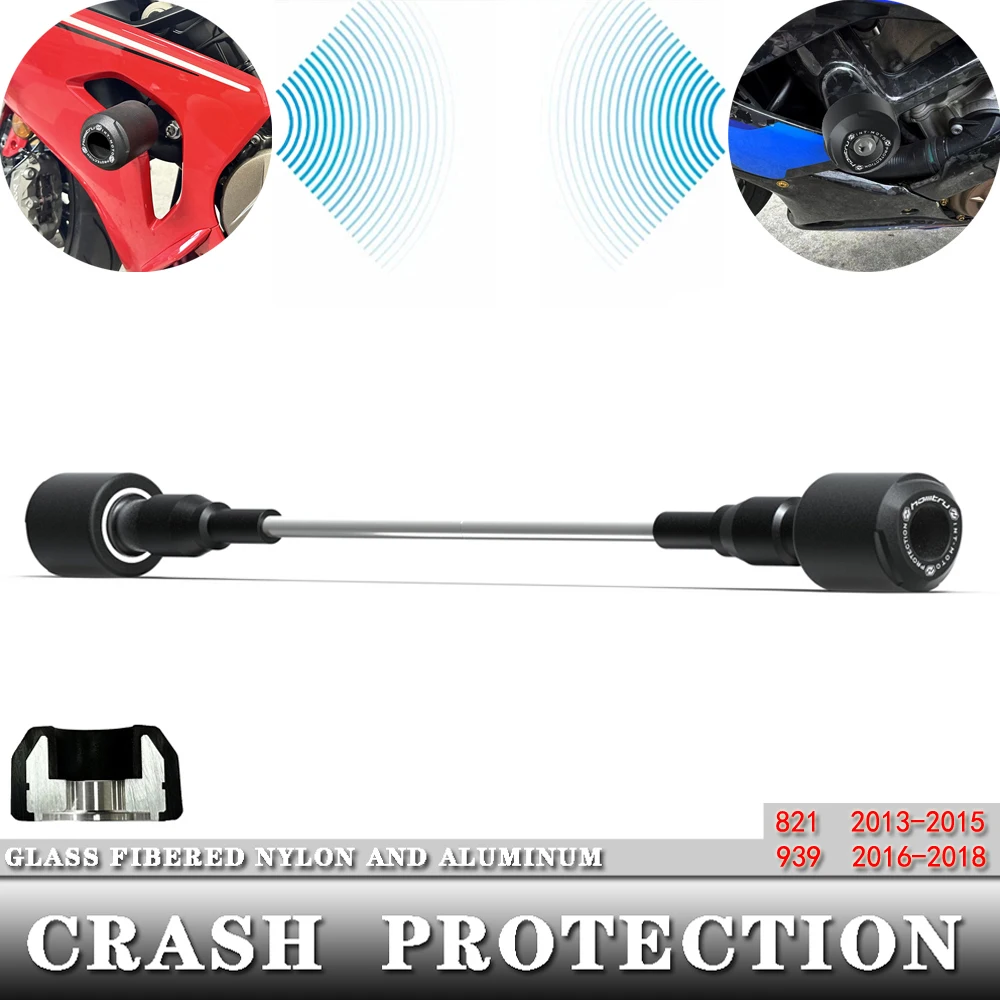 

For Ducati Hyperstrada 821 2013-2015 Hyperstrada 939 2016-2018 motorcycle Crash Protection Bobbins Aluminum + nylon fiberglass
