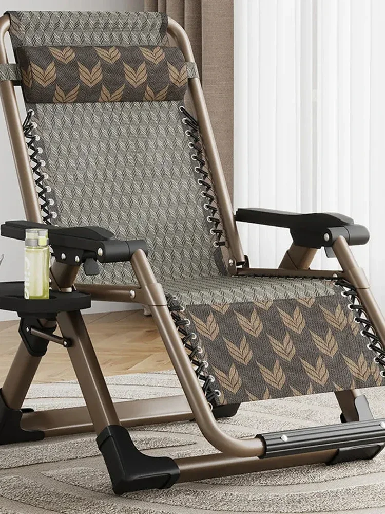 

Metal Chaise Lounge Lunch Break Large Angle Adjustment Strong Load Bearing Capacity Not Occupying Space Folding Design