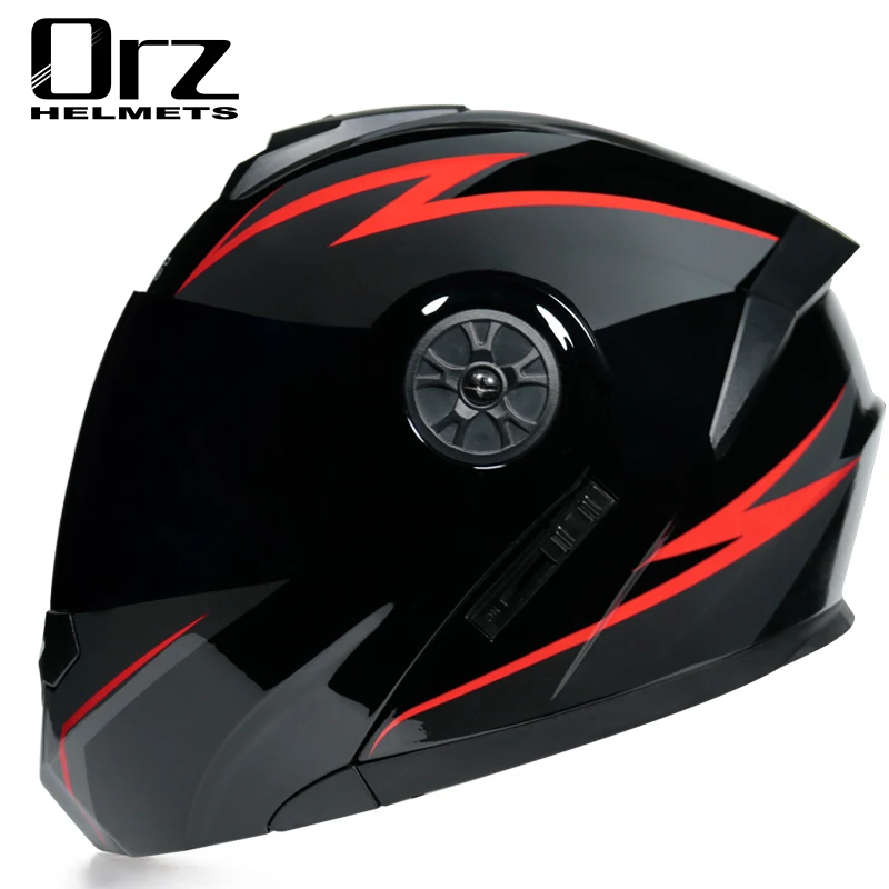 

Cycling helmet High Quality Modular Flip Up Helmets Abs Chopper Motorcycle Helmets Black&White