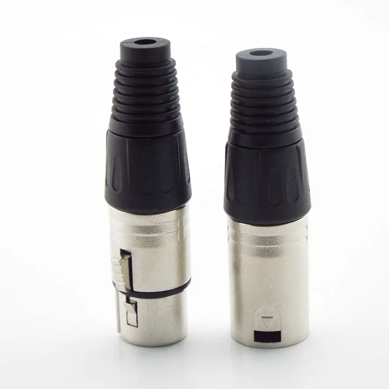 3Pin 4pin XLR موصل كابل الصوت MIC ذكر التوصيل أنثى جاك موصل الميكروفون المهنية #6