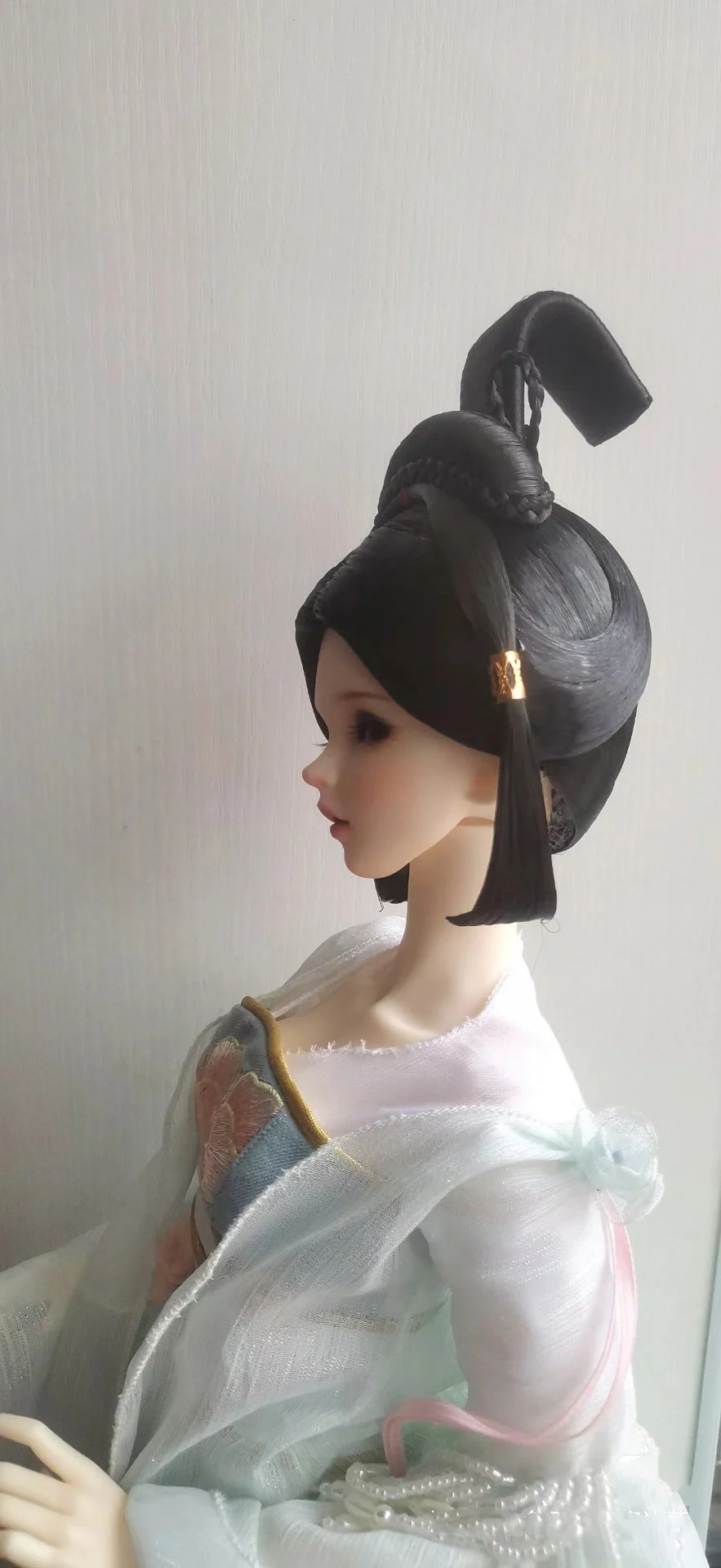 BJD妖精のかつら,古いコスチューム,人形のアクセサリー,漢服,アンティークスタイルの髪,レトロなスタイル,bjd,sd,msd,sd13,ssdf,c1904,1/4,1/3スケール