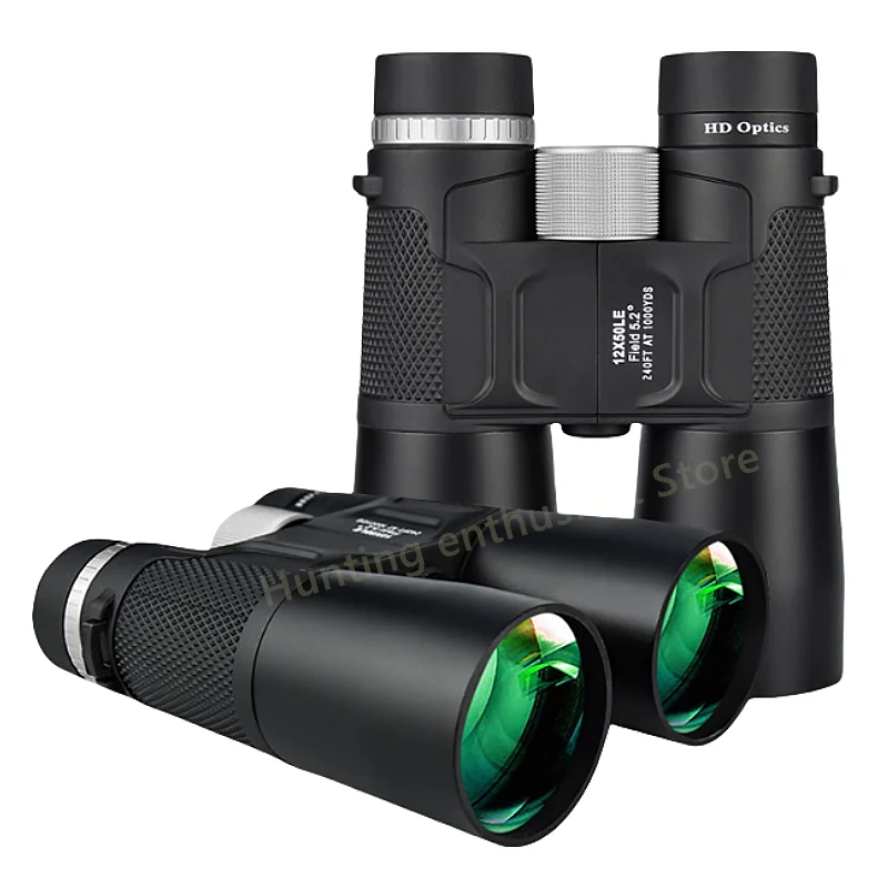 

Binoculars 12X50 Remote Bak4 Prism High-definition High-power Telescope Optical Glass Lens Hiking Portable Hunting Sports Mirror