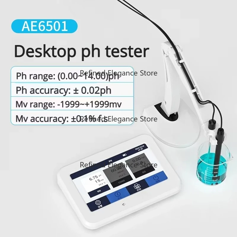 AE6501 High Precision Acid-Base pH Value Tester - Industrial Laboratory Water Quality Instrument - pH Meter