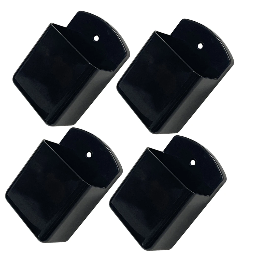 

4 Pcs Controller Holder Remote Hanger Wall Mount Holders Penholder Organiser Black Adhesive for Office