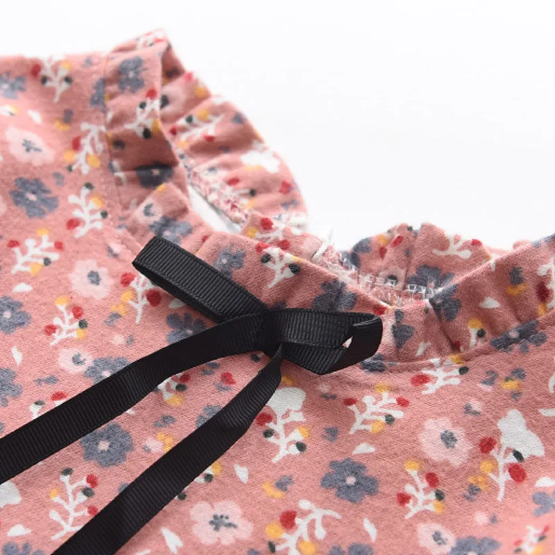 Bear Leader Nuovo Autunno Ragazze Vestono Primavera Bambini Abito da principessa Casual Costumi floreali Abbigliamento per bambini Abiti a fiori 2-8