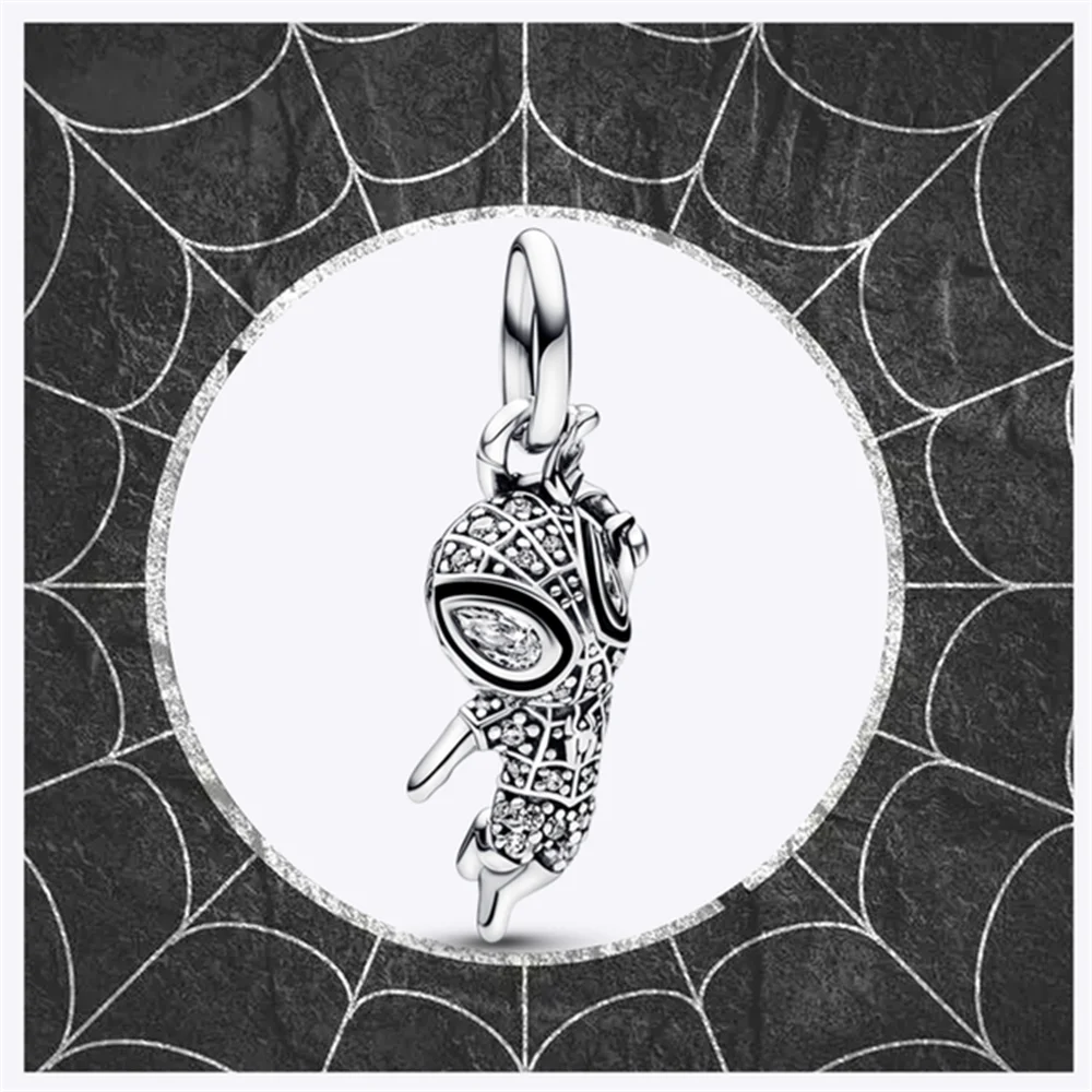 Disney-Breloque Spider-Man Originale en Argent Sterling 925 pour Femme, Perles Marvel pour Bracelets Pandora, Pendentif DIY, Bijoux de Direction