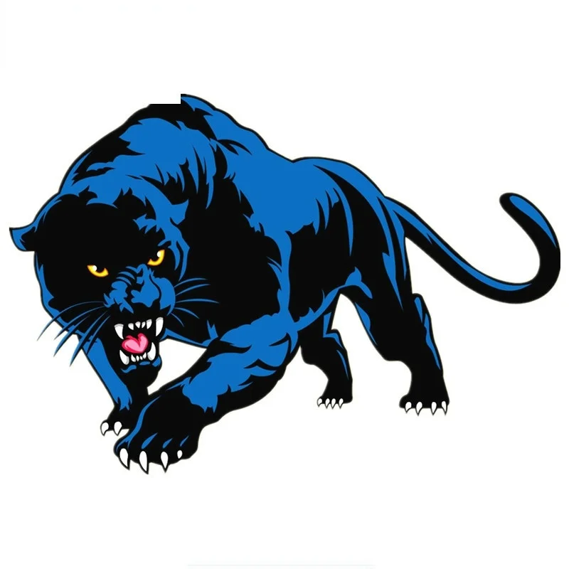 F508# Blue Panther Print Colorful Car Sticker Decals Waterproof Accessories Animal on Auto Stickers Vinyl