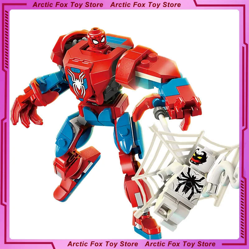 

The Avengers Movie Figure Spider-Man Peripheral PVC Model Assembling Building Blocks Desktop Decoration Ornaments Kids Gifts Toy