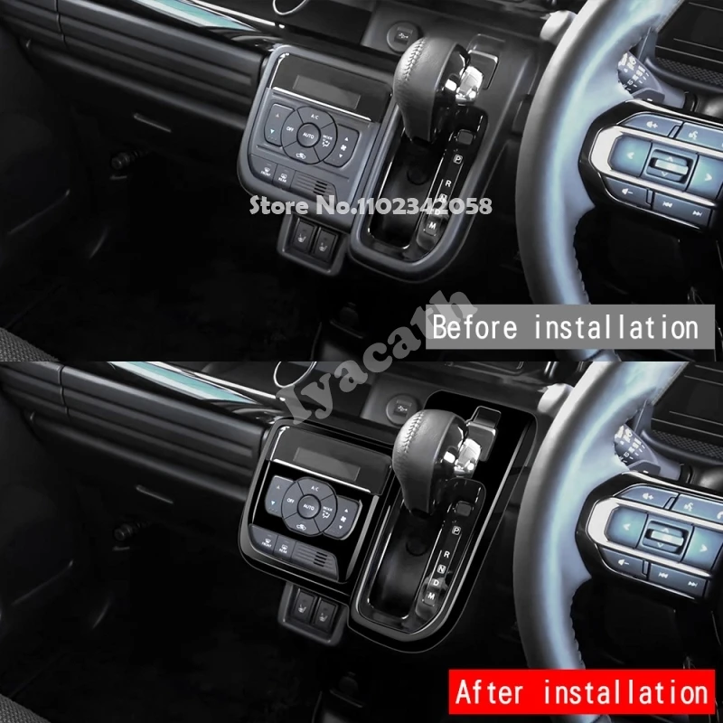 For Suzuki Spacia/Spacia Custom MK54S MK94S 2024 Car Central Gear Shift Panel Control Decal Gearbox Interior Modification Cover