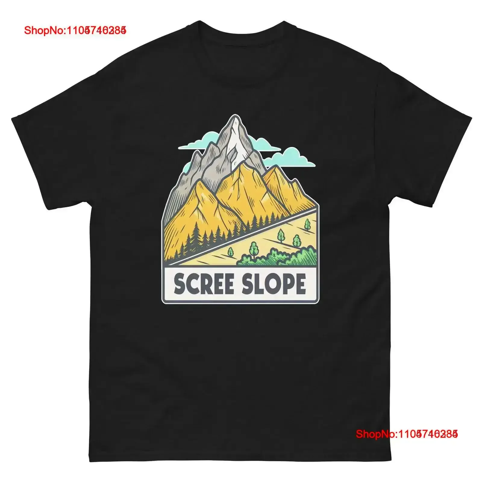 Scree Slope Geographical Landscape Location Scenery T Shirt vintage Washed Casual Soft Slightly Breathable Versatile vintage
