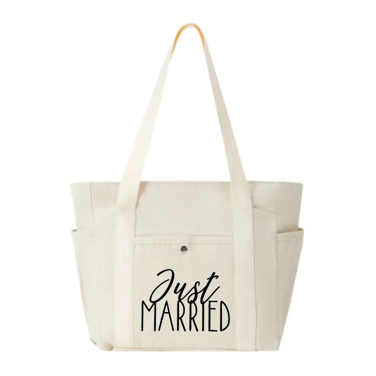 

“Just Married” Script Women's Shoulder Bag Multiple Pockets Crossbody Bag