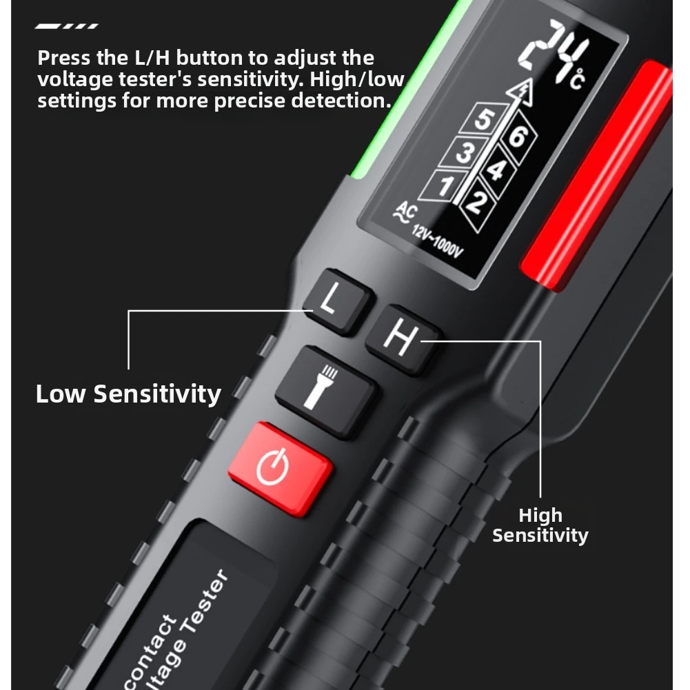 Electric Tester FY18S Non Contact Voltage Detection Device with LCD Display and Live Neutral Wire Differentiation