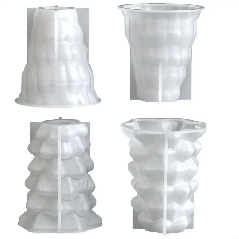 حامل شموع شجرة عيد الميلاد المرن من السيليكون لتزيين الجص من راتنجات الإيبوكسي والخرسانة #5