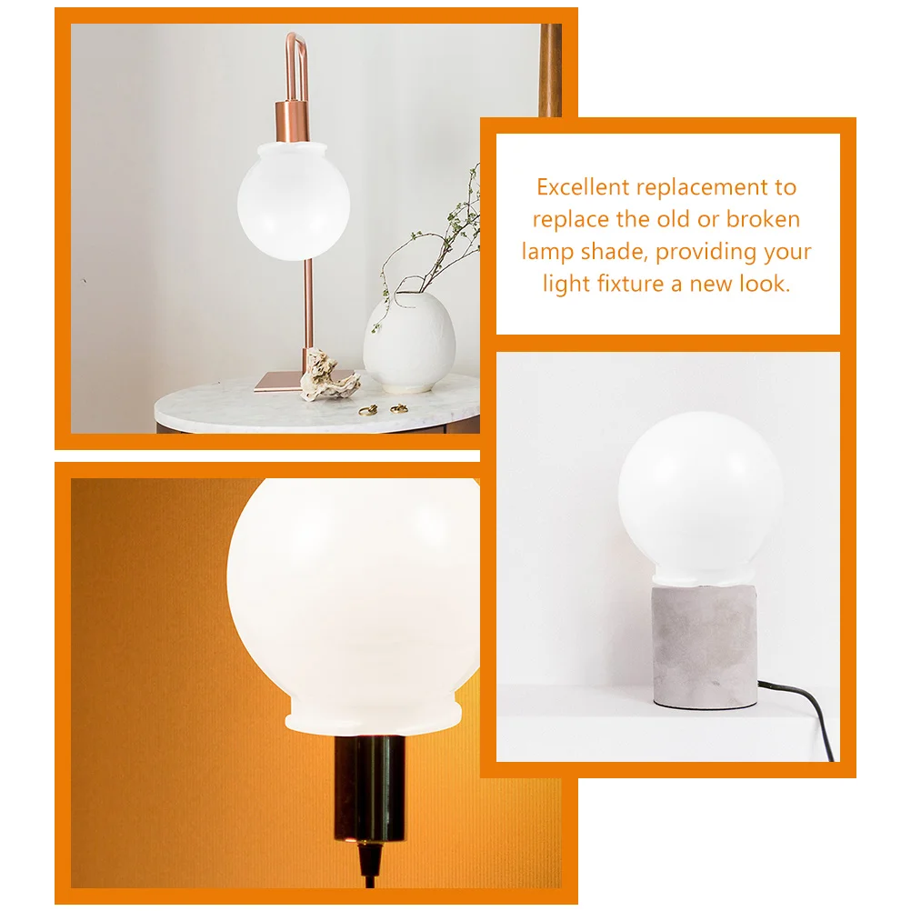 

2pcs Acrylic Globe Lampshade Round Lamp Shade Replacement For Outdoor Light Cover Home Lighting Fixture Adornment