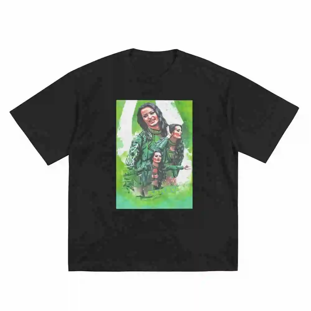 The Outcast Saraya Paige Wrestling Short Sleeve Tee 100% Cotton T-Shirt
