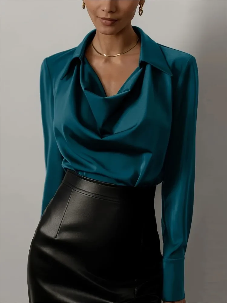 

Women's Blouses Trendy 2025 Spring Autumn Long Sleeve White Shirts and Elegant Simple Shirt Casual Tops New in Female Clothing
