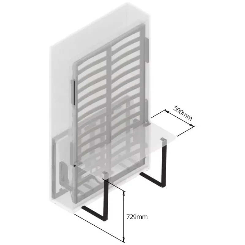 FBB Electric Murphy Bed Frame Smart Motorized Vertical Folding Wall Bed Mechanism With Table Desk Leg