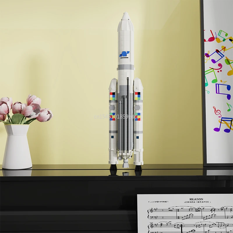 MOC Space Arianeal 6 ECA Rocket Model Building Block Kits 1:110 Scale Space Satellite Exploration Vehicle Bricks Toys Xmas Gifts