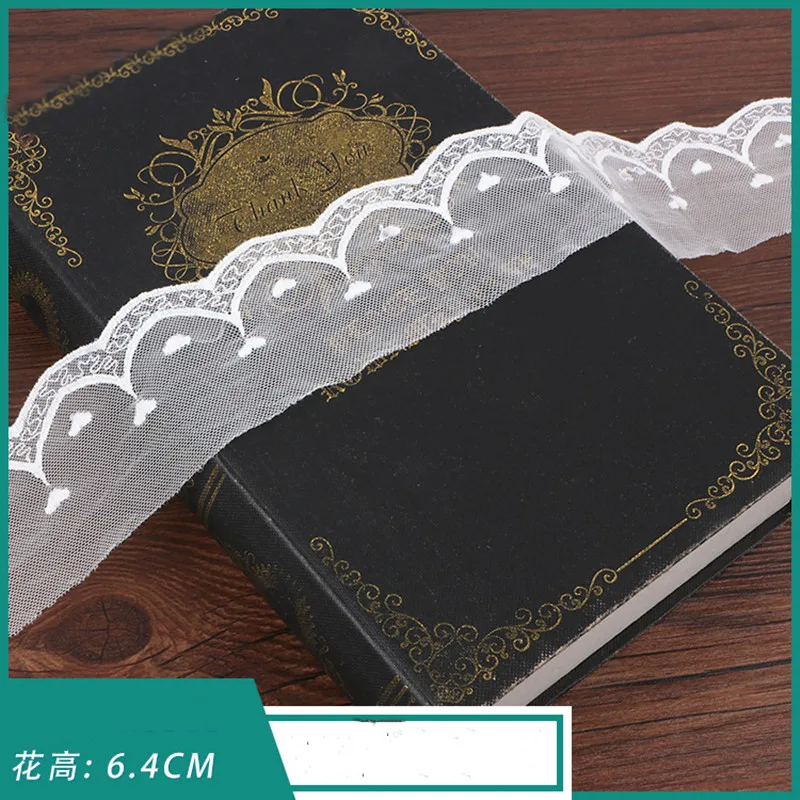 5Yards 6.4Cm Wedding Dress Lace Clothing Accessories Mesh Lace Home Sofa Fabric Sewing Handmade Craft Materials