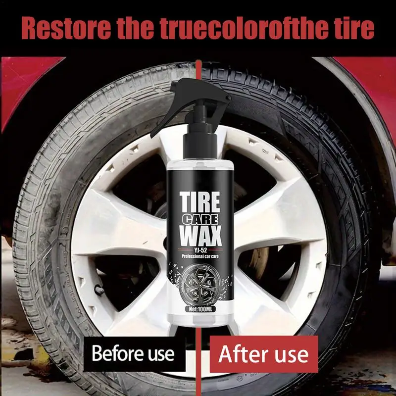 

Car Tire Coating Wax 3.38oz Waterproof Car Tire Polishing Wax Truck Tire Wax Coating Agent For Tire Maintenance Rubber Agent