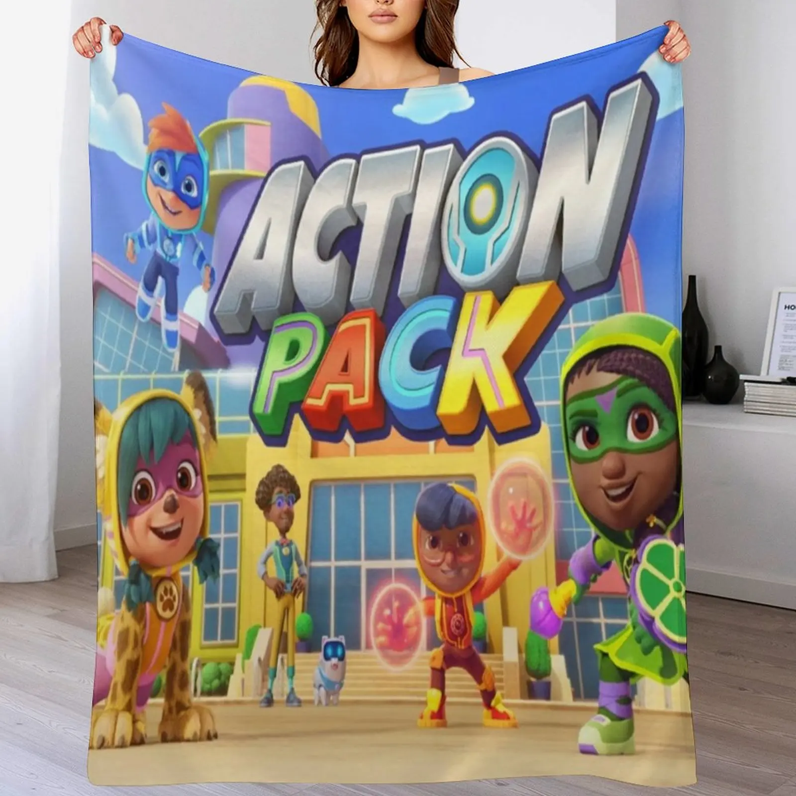 

Action Pack Gift For Fans action pack birthday Throw Blanket Luxury Brand Luxury Thicken Plush Blankets