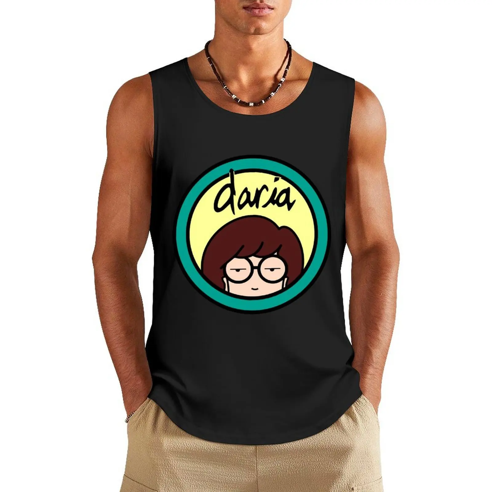 

Daria - Logo Tank Top gym t-shirts man gym clothes men Man summer clothes sleeveless tshirts for men