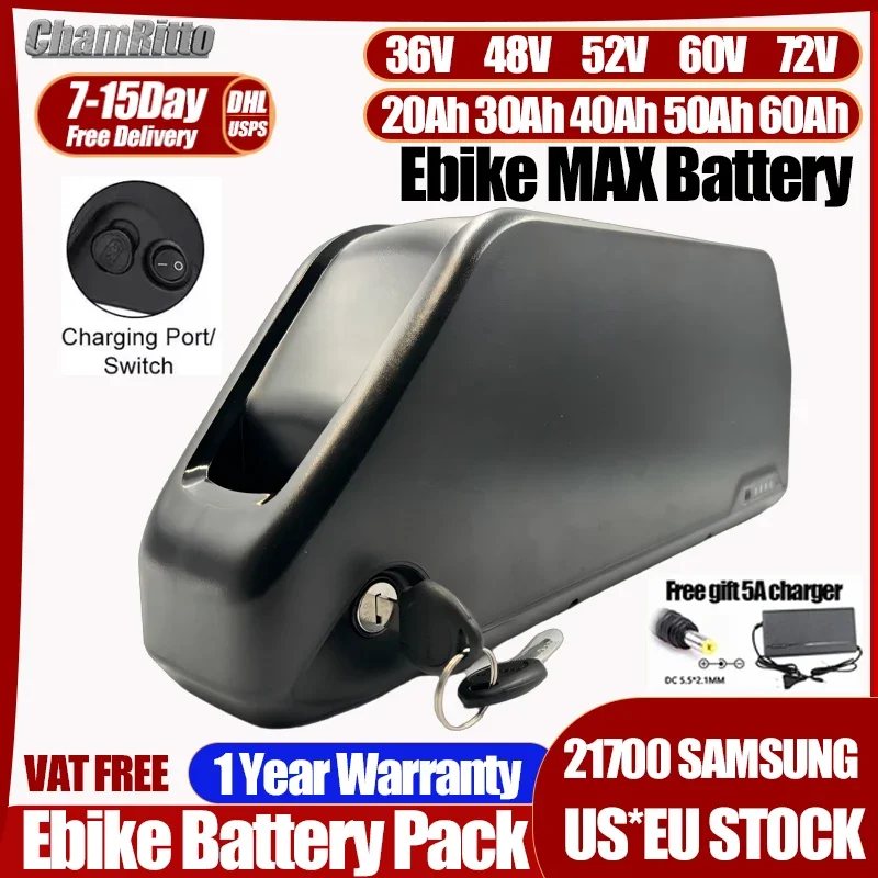 

36 В 48 В 52 В Электрический велосипед cham rider Batterie 30ah 40ah 50ah 60ah Аккумулятор ebike Hailong Lithium 60v 72v 1000w 2000w 3000w двигатель