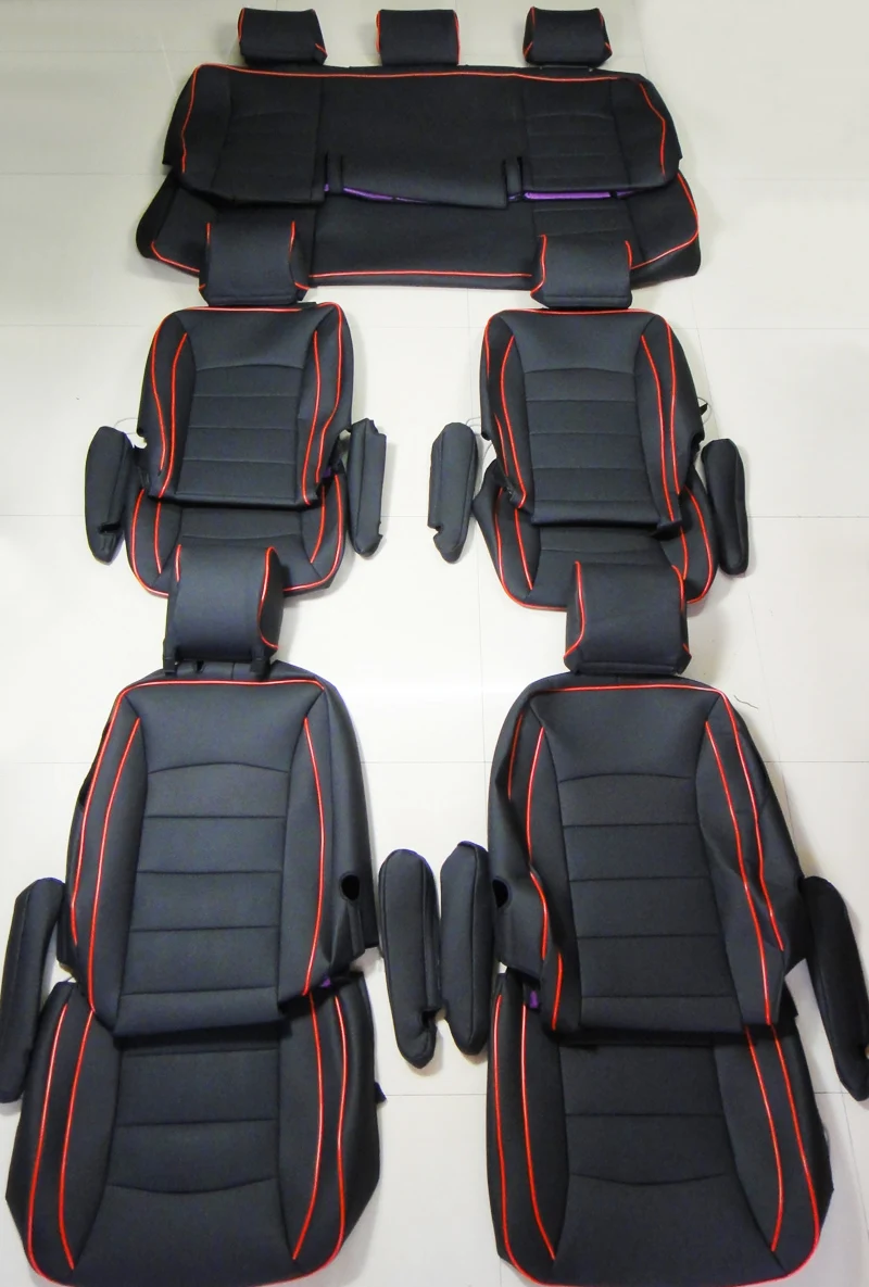 

For Volkswagen VW Multivan T6 Seat Cover 2016 2017 2018 2019 2020 PVC Leather Automobiles Car Seats Cushions All 3 Row 25PCS/Set
