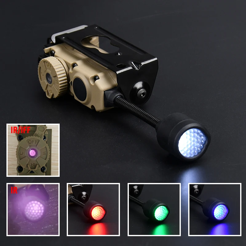 Sidewinder Scheinwerfer taktischer Helm Blitzlicht rot grün blau weiß ir Licht LED Strobe Iff Outdoor Jagd Hilfs licht