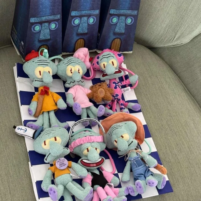 

In Stock Genuine Squidward One Day Series Blind Box Plush Pendant Bag Charm Stuffed Cartoon Figurine Trendy Toy Ornament Gift