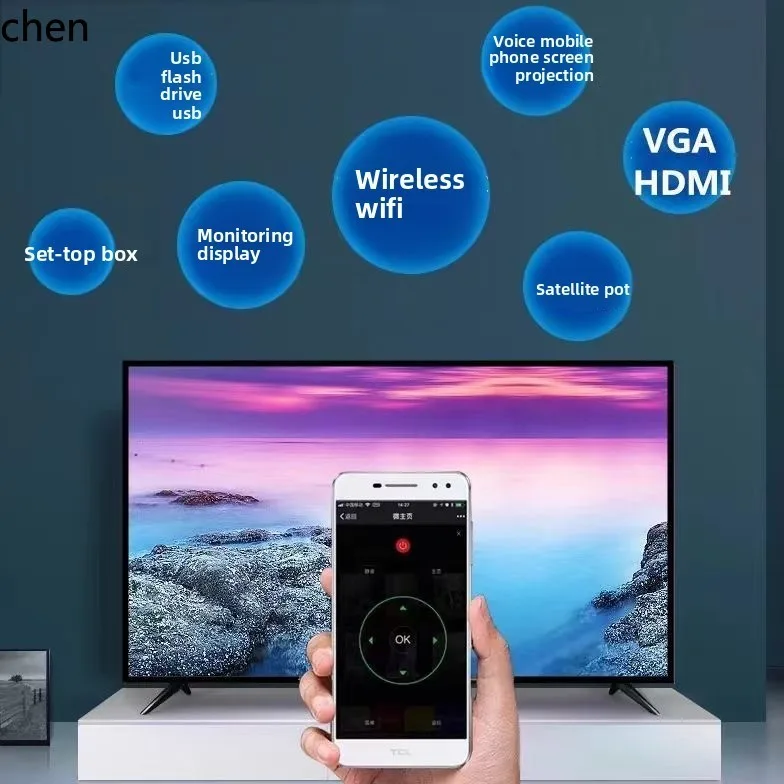 ZML تلفزيون فائق الوضوح شبكة ذكية منزلية LCD تلفزيون صوتي لاسلكي