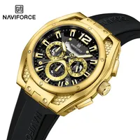 NAVIFORCE Fashion Sports Watch for Men Luxury Brand Multifunction Quartz Waterproof Watches Genuine Silicone Belt Luminous Clock