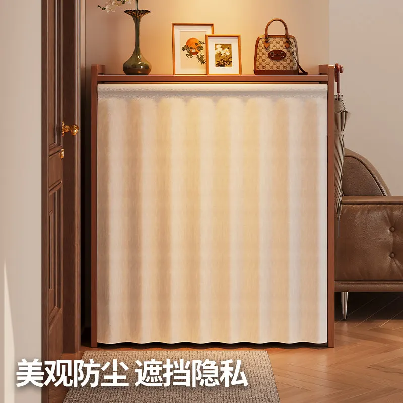 dustproof integrated shoe cabinet with curtain good-looking simple Shoe rack save space полка для обуви living room furniture