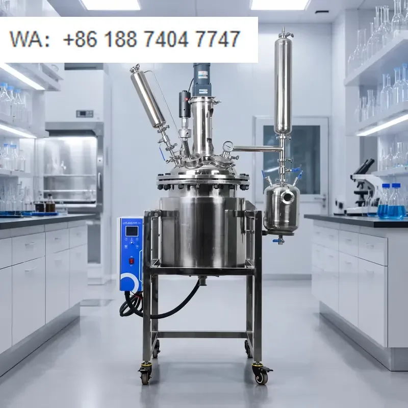 for LABOAO Industrial Heating Stainless Steel Reaction Kettle Explosion Proof Optional Motor Variable Speed Agitator