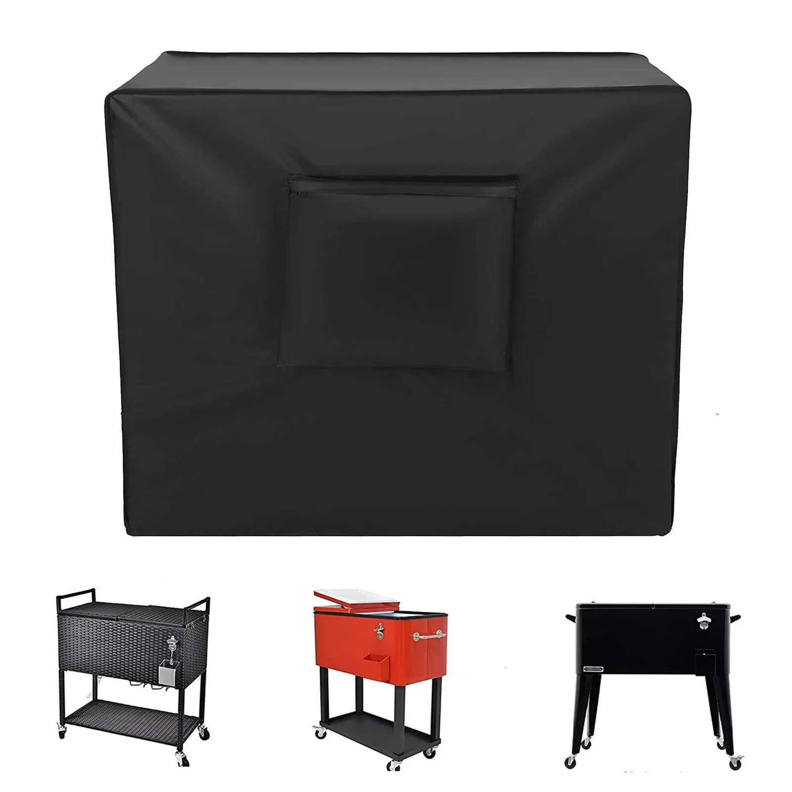 Patio Cooler Cart Cover Fits For Most 80 Quart Rolling Cooler Cart Oxford Cloth Water Resistant Ice Chest Protective Cover For