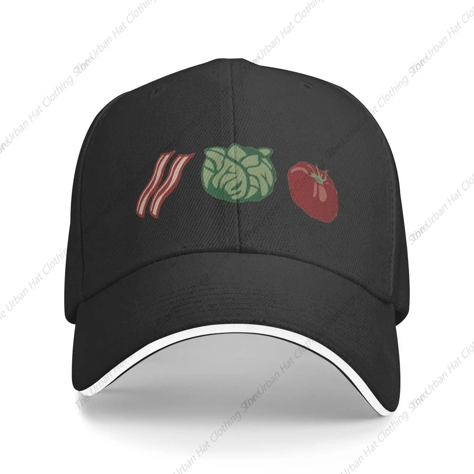 Bacon Lettuce Tomato Sandwich Baseball Hat Unisex Trucker Cap Adjustable Casual Hats Outdoor Sports Sun Hat