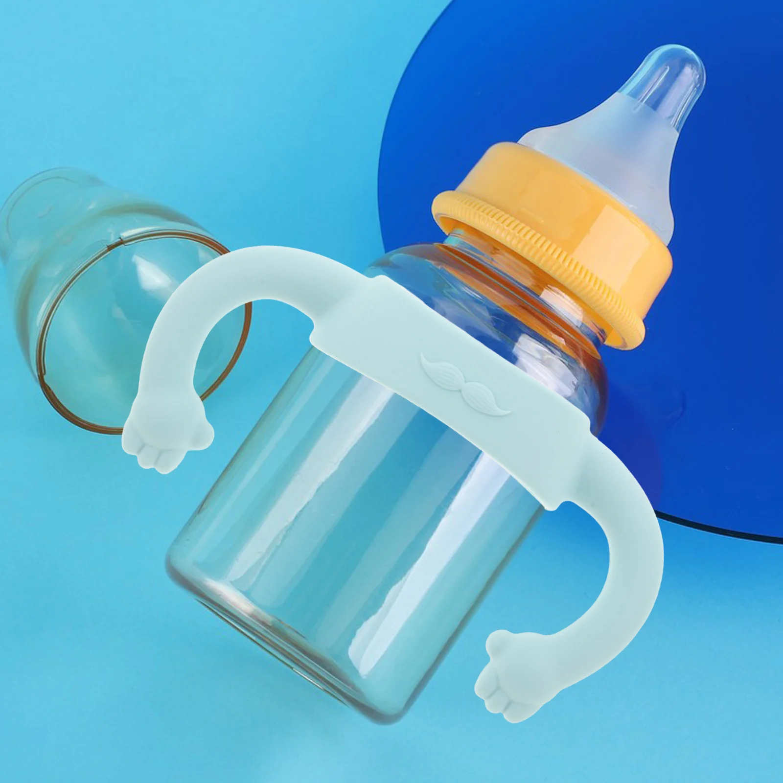

Silicone Baby Bottle Handles Easy Grip Protective Handle For Newborns Infants Wide Compatibility With Wide-Neck Bottles