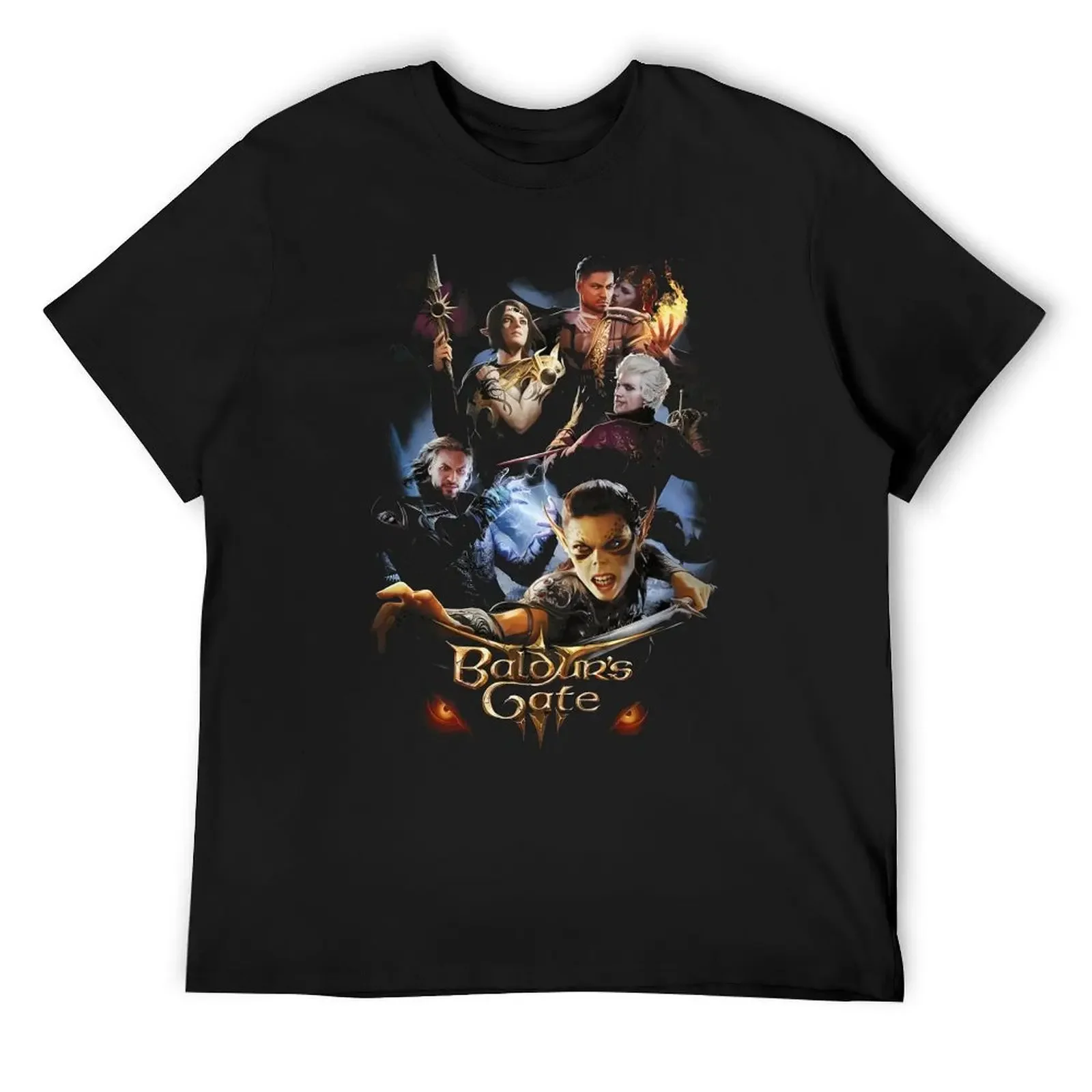 

Baldurs Gate 3 Retro Vintage T-Shirt valentines boutique clothes customizeds Man t-shirt T-shirts for men cotton