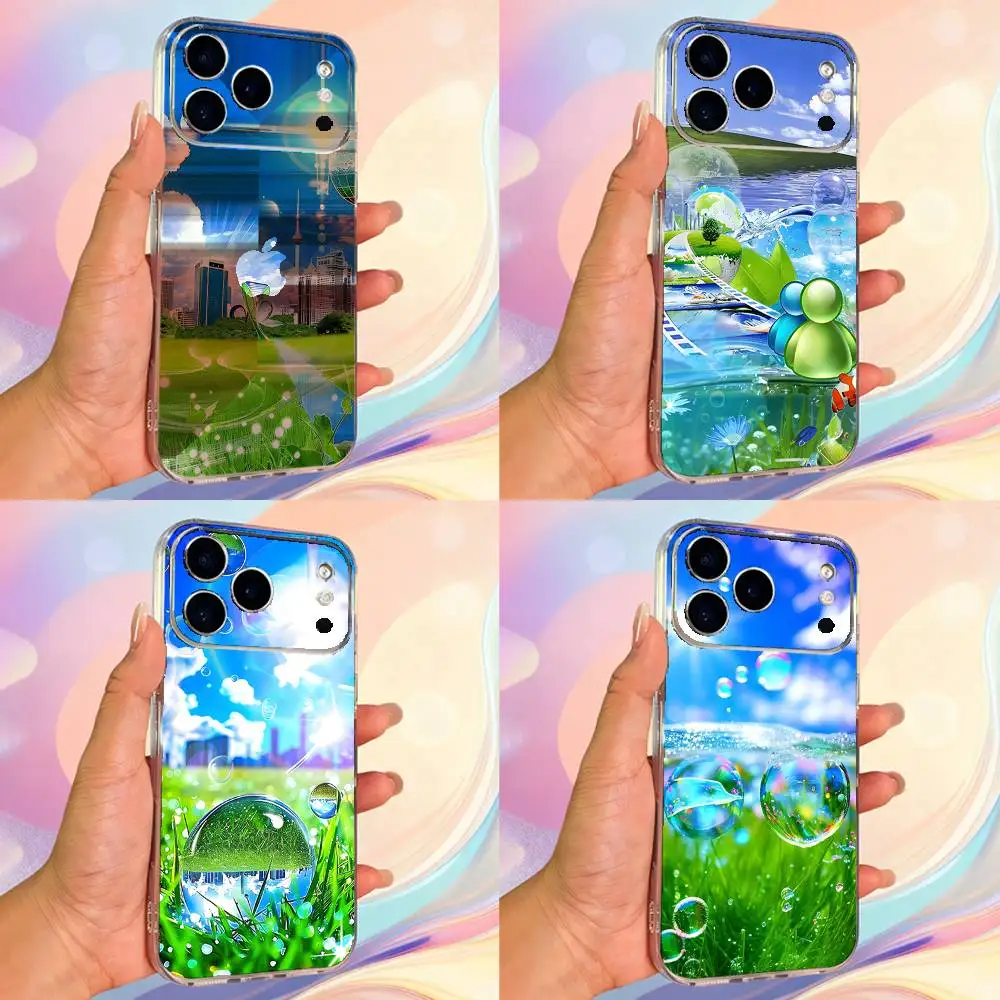 Funda de teléfono Frutiger Aero de arte fresco para iPhone 14,13,12,11,17,16,15,Pro,Max,Plus,X,XS,XR,SE,Mini cubierta suave transparente