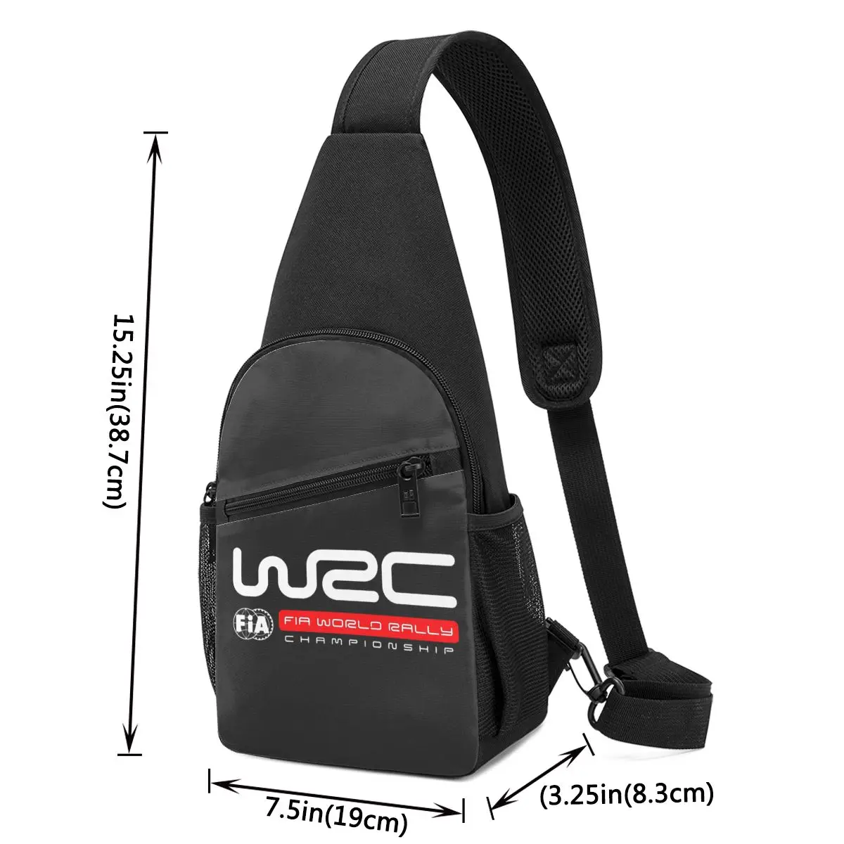 World Rally Championship WRC Chest Bag Men Sling Crossbody Backpack Chest Bag Traveling Hiking Daypack Shoulder Bag