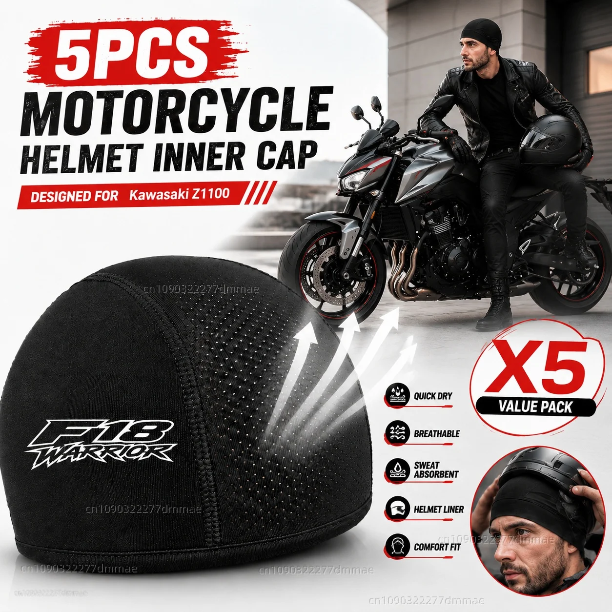 Motorcycle Gear Helmets - 5pcs Motorcycle Helmet Inner Cap Hat