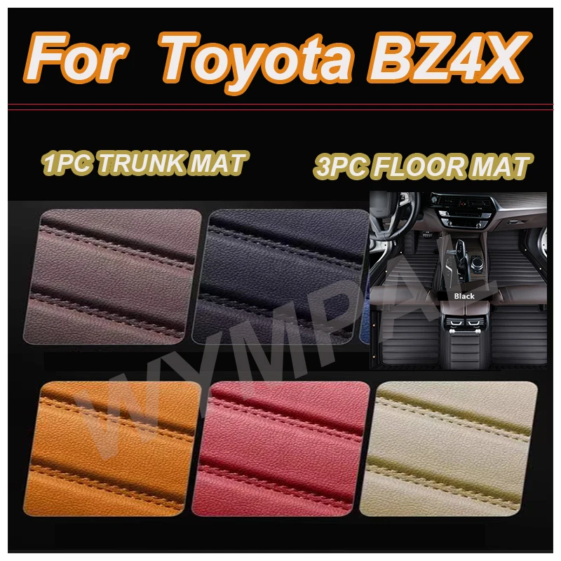 

LUXURY Custom Car Floor Mats for Toyota BZ4X 2022 2023 all model auto Rug Carpet Footbridge Automobiles accessories styling