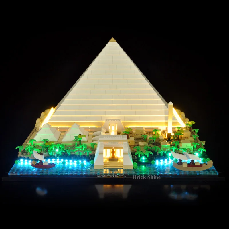 With Original Box Compatible 21058 Egypt The Great Pyramid of Giza City Architecture Street View Building Blocks Christmas prese