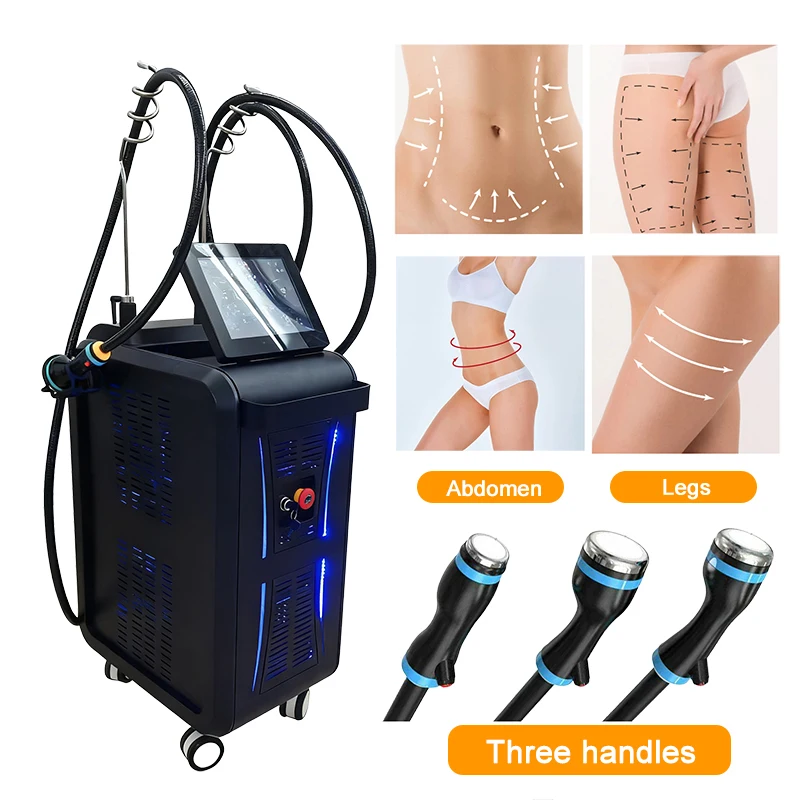 المهنية غير الغازية 3 في 1 آلة التخسيس تدليك الميكروويف الجليد لإزالة علامات التمدد شد الجلد تخفيض الدهون