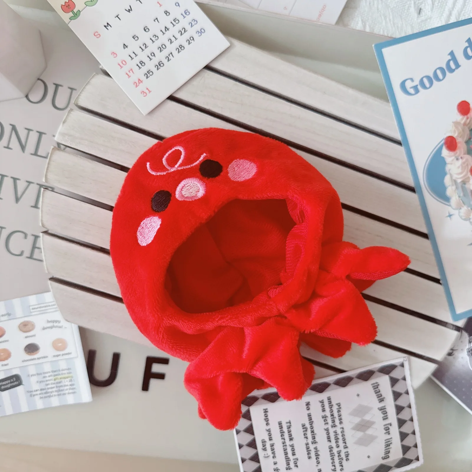 Cute Red Crab Octopus Doll Clothes For 10cm Idol Soft Cotton Doll DIY Clothes Accessory for Girls Fans Collection Gifts