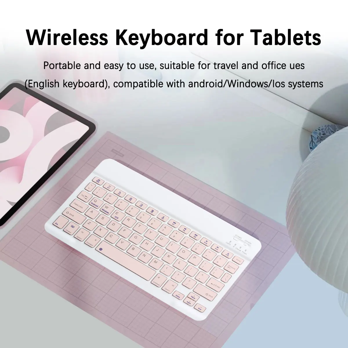 

Ультратонкая беспроводная Bluetooth-совместимая клавиатура для iPad, 78 клавиш, перезаряжаемая, портативная, компактная конструкция для планшетов Android и iOS