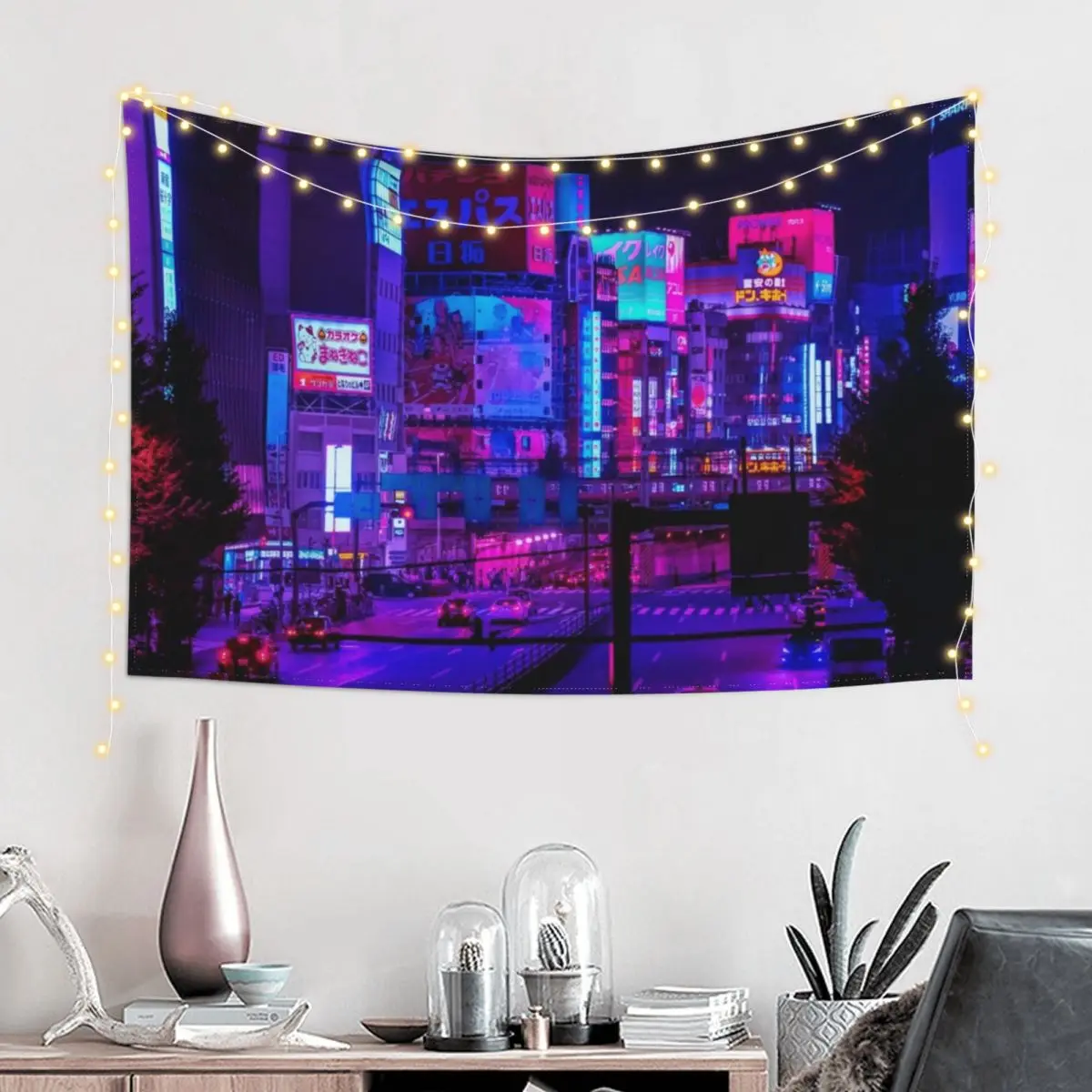 Escape Into The Neon Tapestry Home Decorating Aesthetic Room Decor Luxury Living Room Decoration Tapestry