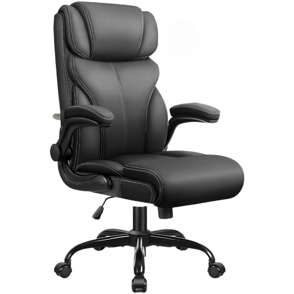 

Theoffice chair conforms to ergonomics,with adjustable high backrest,flipping armrests,waist support,and rotating computer chair