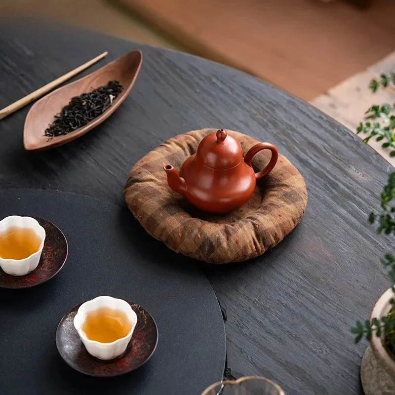 Handmade Cloud Yarn Fabric Pot Bearing Holder Teapots Base Dry Bubble Table Tea Tray Coasters Chinese Tea Set Ornaments Supplies